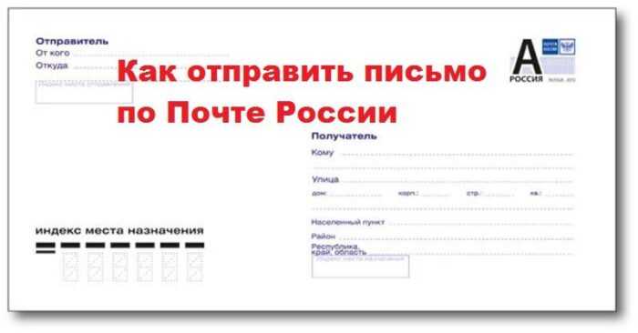 Как отправить письмо по Почте России